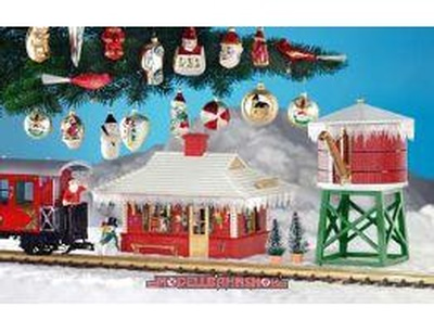 finishes off a Christmas tree like a model train. Christmas model 