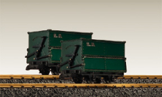 LGB 40190 Field Railroad Bulk Goods Cars, Green, 2 pieces, Collection Item, No Box