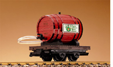 LGB 4047 Flat Car with Wine Barrel, Collection Item, No Box