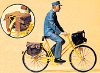 Preiser 45069 Postman On A Bicycle