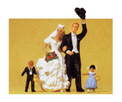 Preiser 45041 Bride, Groom, Ring Bearer & Flower Girl, Collection Item