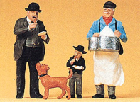 Preiser 45059 Sausage Vendor & Customers
