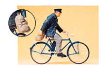 Preiser 45067 Man on a Bicycle