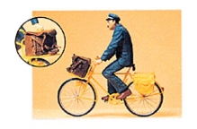 Preiser 45073 Old Time Postman on a Bicycle