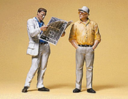 Preiser 45079 Man Reading Newspaper & Man Standing