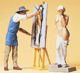Preiser 45095 Artist with Nude Model