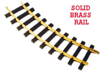 USA Trains R81600 8 foot Diameter Curved Track  Solid Brass Rail, 16 Pieces (1 Box)