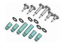 PIKO 36093 Crankpins - 36.5mm Starter Set Wheels (Set of 6)  Replaces 38103A-56, 37110A-56)s