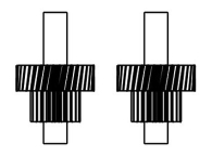 PIKO 36184 Idler Gear for BR64, 2 Pc Set