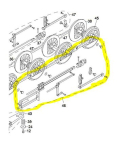 E198877 Left Side Rod Kit for LGB Mikado