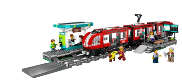 LEGO 60423 Downtown Streetcar and Station Kit