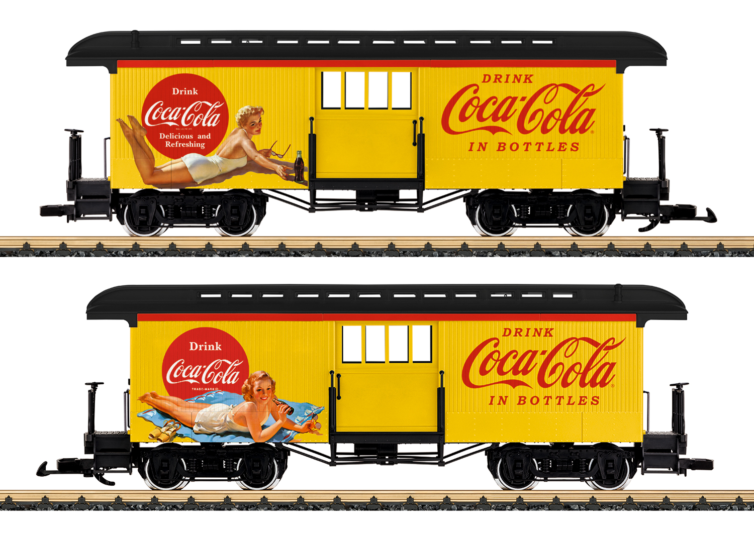 Ｓ★商品Ｎｏ.３７２６★Ｃｏｃａ―Ｃｏｌａ缶バッグ＋積載車＋グラス＋腕時計他色々 LGB Model Trains, LGB Locomotives, Garden Train Sets, G Scale