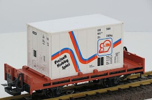 LGB 4002/69 Brown Flat Car w/Freizeit Hobby Spiel Container, Collection Item