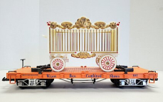 LGB 4260DG Limited Edition Wilson Circus Flat Car, Orange with Circus Wagon, Collection Item