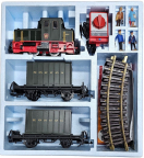 LGB PRR Schoema Diesel, Green, Flat Car Starter Set, Collection Item