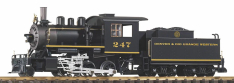 PIKO 38239 D&RGW Mini-Mogul 247 w/Lights