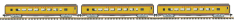 MTH 70-65041 Union Pacific 3-Car Streamlined Passenger Set – Yellow  (smooth)