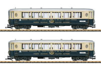LGB 36661 MOB Golden Mountain Pullman Express Passenger Car Set 2 w/Lights