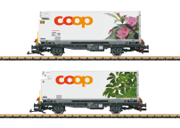 LGB 45885 RhB Container Car Set Coop w/Metal Wheels