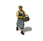 Prehm-Miniaturen 500017 Swiss Female Singer with Flower Basket - Metal Figure