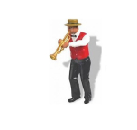 Prehm-Miniaturen 500033A Dixieland Musician - Trumpet -Metal Figure