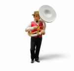 Prehm-Miniaturen 500034 Dixie Land Musician - Tuba - Metal Figure