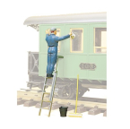 Preiser 45505 Worker Cleaning the Carriage