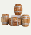 M0602 Wooden Whiskey Barrels - Set of 4