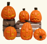 M8811 Jack-O-Lantern, Pumpkins - 6 Pieces