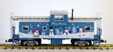 USA Trains R12132 Christmas Extended Vision Caboose, Snowman Blue