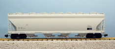 USA Trains R14100 Ultimate Series  4 Bay Center Flow Hopper, Undecorated, Gray Oxide