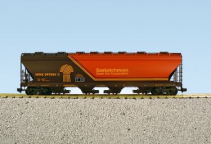 USA Trains R14127 4 Bay Center Flow Hopper, Saskatchewan SKNX, Collection Item
