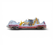 USA Trains R17303 Depressed Center Flatcar, ATSF w/John Deere Backhoe/Loader, Collection Item