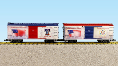 USA Trains R19164 4th of July Patriotic Boxcar Set - 2 Pack