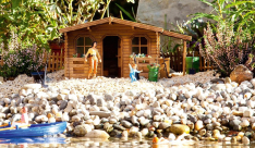 Pola 331050 Log Cabin-Style Garden Shed