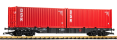 PIKO 37755 DR IV Flat w/2, 20' Containers DSR