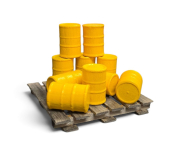 M0618 Wood Barrels, Yellow - Set of 10