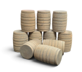 M0620 Small Weathered Barrels, 10 Pieces