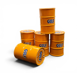 M0847 Gulf Oil Barrels - Set of 5