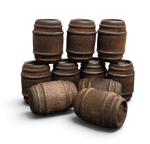 M0907 Small Pickle Whiskey Barrel,  Set of 10
