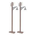 Pola 333233 Wooden Pole with Bracket Light, 2 Pieces