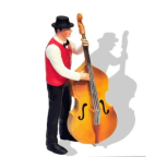 Prehm-Miniaturen 500034A Dixieland Musician - Double Bass -Metal Figure