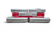 5 LGB Streamliner Cars with Lights and Figures, No Box, Collection Item
