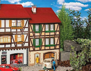 POLA 331778 Half-Timber City House with Shop Background-Low Relief, Collection Item