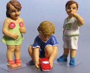 Prehm-Miniaturen 500113 Children Playing Set 3, 3 Metal Figures