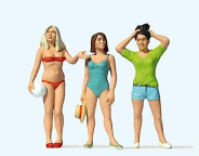 Preiser 44910 Leisure in the Garden -- 2 Women in Bathing Suits & 1 in Shorts