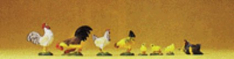 Preiser 47070 Assorted Chickens