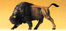 Preiser 47535 Charging Bull w/Head Down