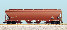 USA Trains R14101 Ultimate Series  4 Bay Center Flow Hopper, Undecorated, Red Oxide