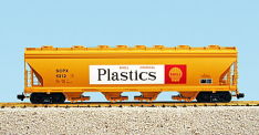 USA Trains R14117 4 Bay Center Flow Hopper, Shell